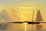 Schooner in Fairhaven Harbor, Sunrise by William Bradford